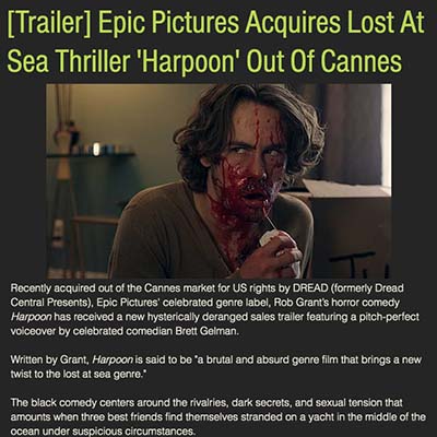 [Trailer] Epic Pictures Acquires Lost At Sea Thriller 'Harpoon' Out Of Cannes